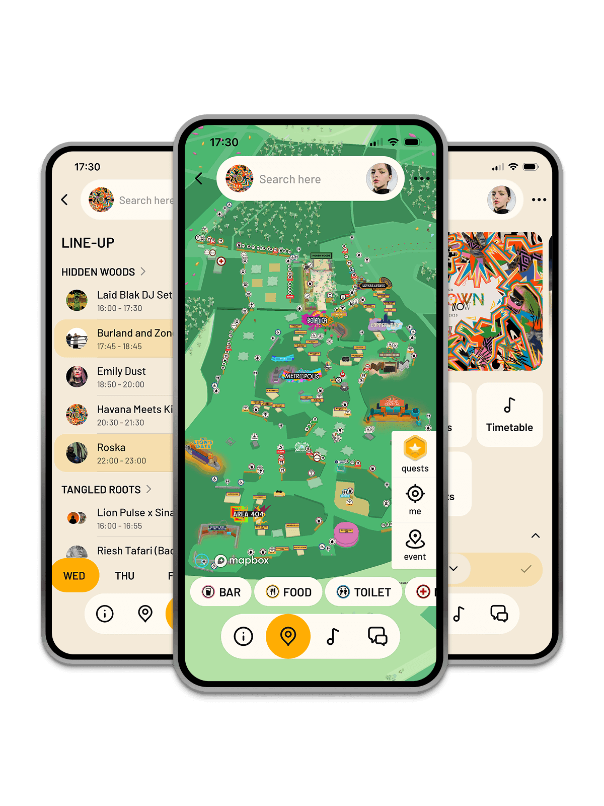 App home screen